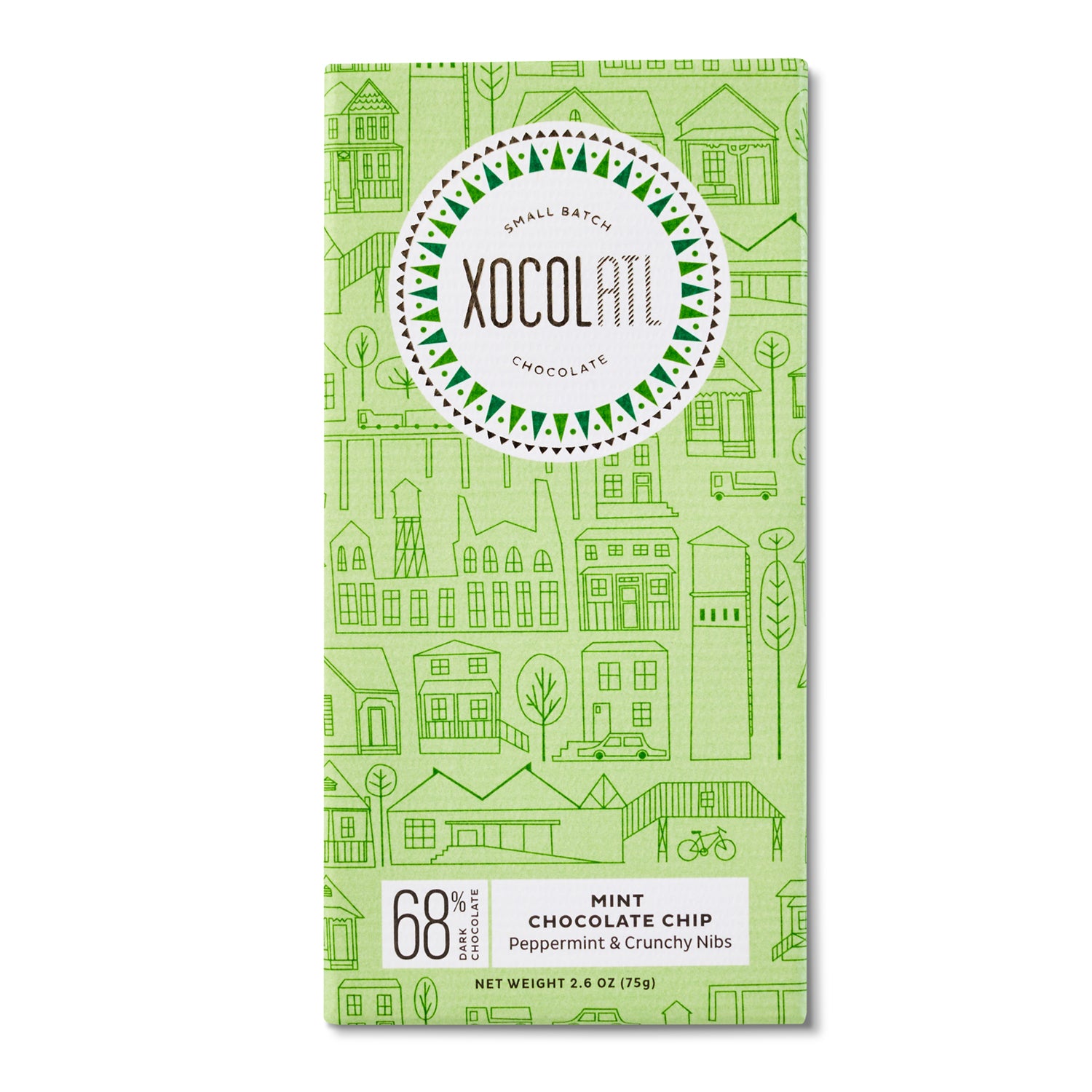 Mint Chocolate Chip Peppermint Dark Chocolate Bar – Xocolatl Small