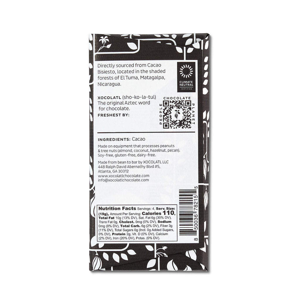 Pure 100% Dark Chocolate – Xocolatl Small Batch Chocolate