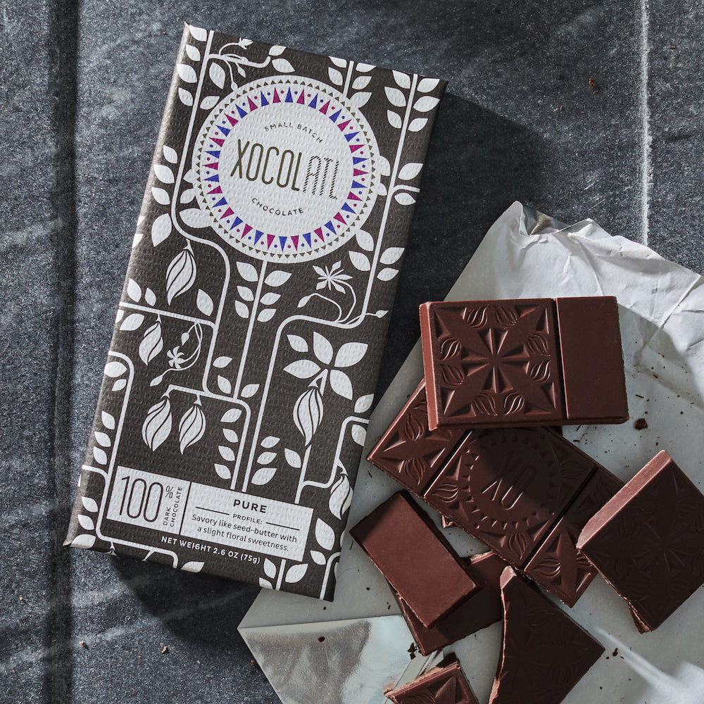 Pure 100% Dark Chocolate – Xocolatl Small Batch Chocolate