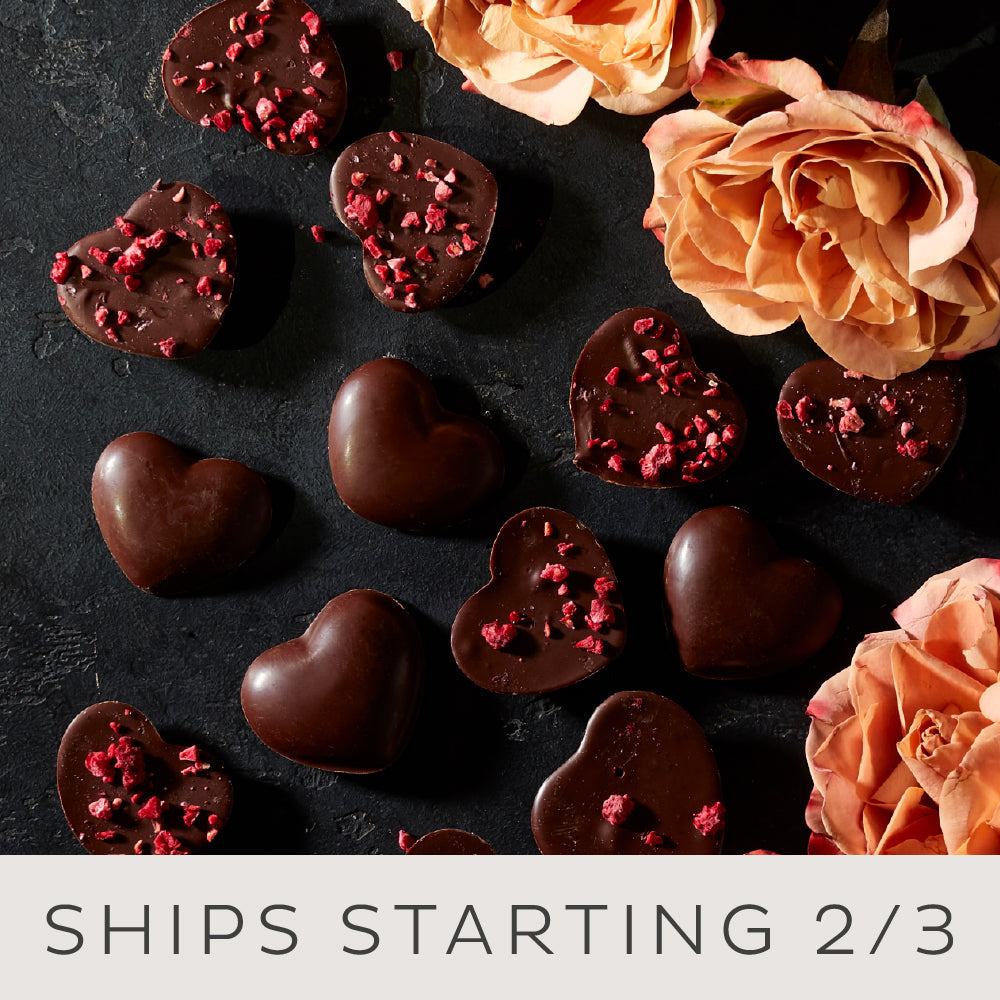 Love & Happiness Dark Chocolate & Strawberry Hearts