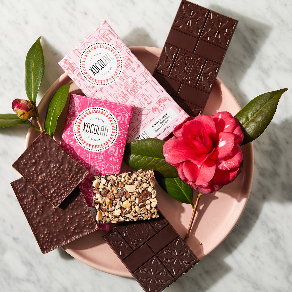 Valentine Flavors Chocolate Bar Quintet – Xocolatl Small Batch
